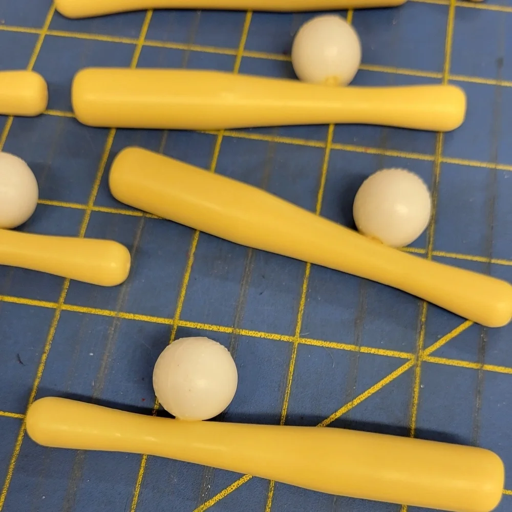 Yellow and White Bat and Ball Set